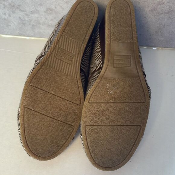 TOMS Desert Wedge Booties in Herringbone brown color lace up shoes women’s 8.5 - Picture 9 of 14